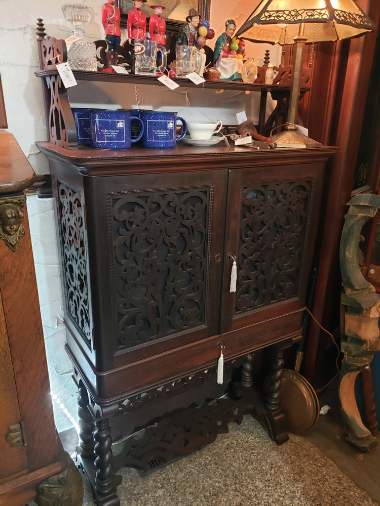 Mahogany antique music cabinet, CIRCA 1890, for sale at Post Office Antique Mall in Ladysmith, BC